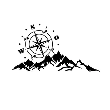 

Mountain Body Sticker 1PC PVC Black Waterproof High temperature Van Car