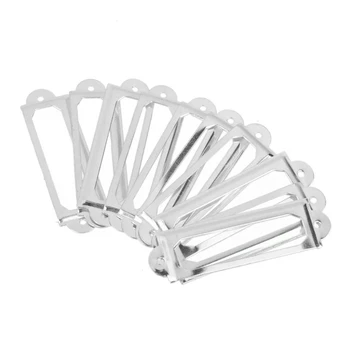 

40 set Office Library File Drawer Cabinet Card Tag Label Holder Metal Frame (Silver Tone)