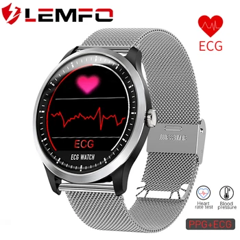 

LEMFO Smart Watch Men ECG PPG Heart Rate Monitor Blood Pressure Fitness Tracker IP67 Waterproof Sport N58 1.22 Inch Smartwatch