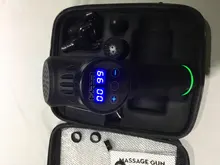 Pantalla LCD masaje arma profundo masajeador muscular dolor muscular cuerpo masaje de cuello ejercicio de relajación adelgazar la alivio del dolor