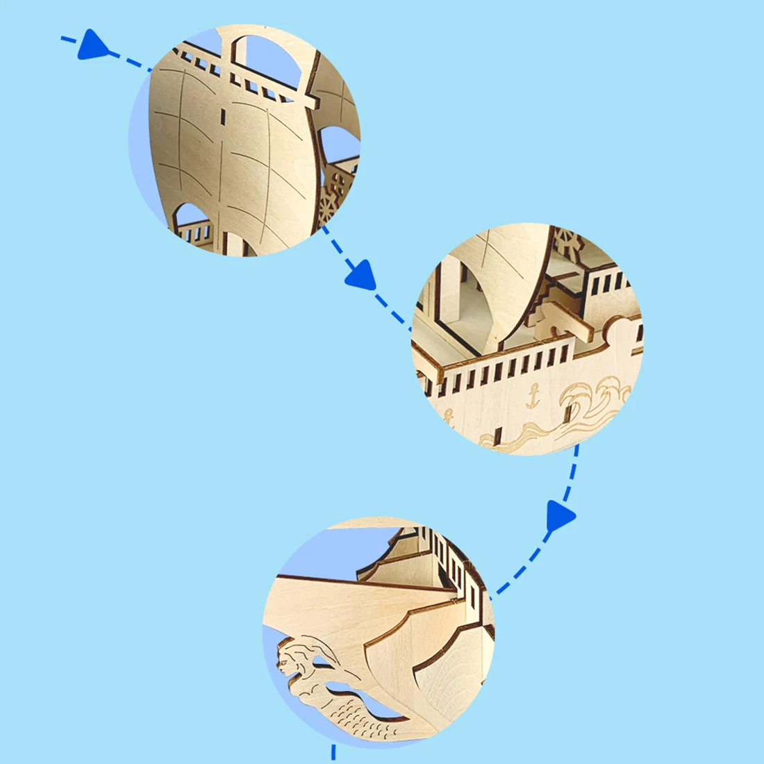 96 шт 3D деревянные головоломки модель украшения DIY сборка Подарочная игрушка-модель пиратского корабля строительные наборы