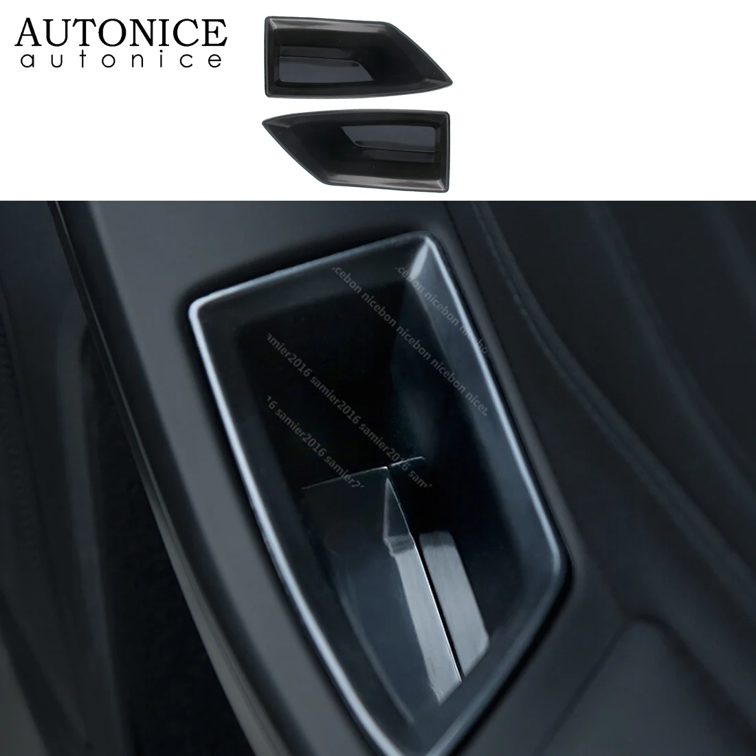 

fit For Ford Focus 2019 ABS Interior Door Armrest Storage Box trim