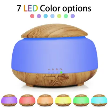 

Non-Printing Wood Aromatherapy Machine Home Mini 300Ml Colorful Humidifier Ultrasonic Essential Oil Humidifier