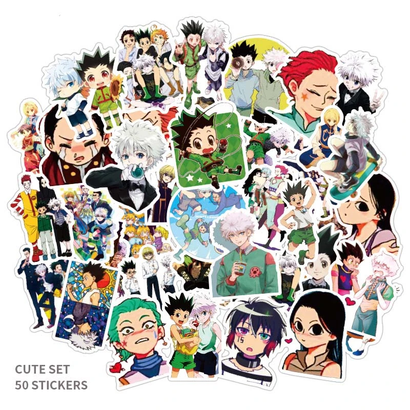 ハンター ハンターのステッカーアニメゴンフリークスkilluazoldyci Umi Zorudikkuku Kurapika Curarpikt Hisoka Hyskoaステッカーラップトップ ステッカー Aliexpress