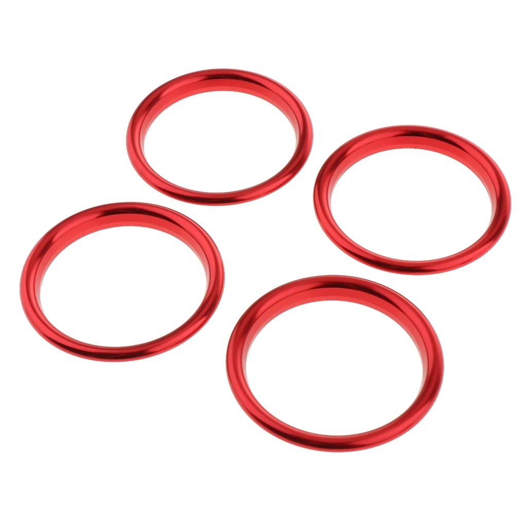 4× Aluminum Air Vent Outlet AC Inner Outer Ring Trims For Audi A3 S3