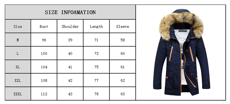 Зимние мужские Длинные парки с теплым меховым воротником, пальто с капюшоном, мужское плотное пальто на молнии с несколькими карманами, дизайн, новая брендовая мужская куртка