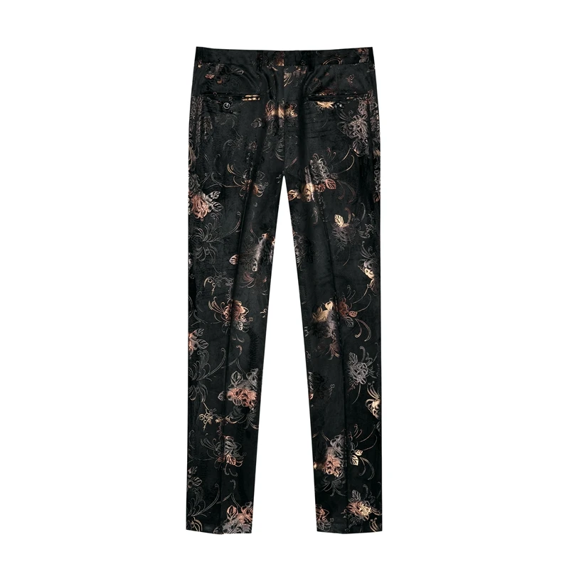 MarKyi мужские костюмы цветочный принт Slim Fit строгий костюм мужской костюм из 3 предметов мужские свадебные костюмы для жениха