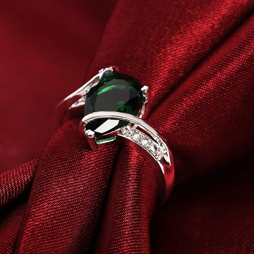 Buyinbest LR031 Новое серебряное кольцо, обручальное кольцо, прекрасный циркон, кристалл, свадебные вечерние кольца для женщин, женские кольца, цветные ювелирные изделия, горячая распродажа