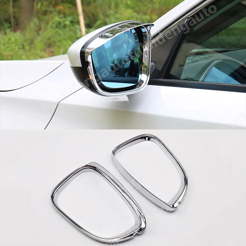 2pcs For Honda Accord- ABS Chrome Side Rearview Mirror Rain Visor Eyebrows Cover Trim Car Styling Accessories