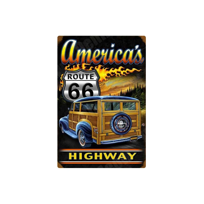 R Нью-Мехико Route 66 винтажная металлическая жестяная вывеска, плакат для мамы, для паба, бара, клуба, Декор, Канзас, наклейки на стену, домашний декор, MN113 - Color: R