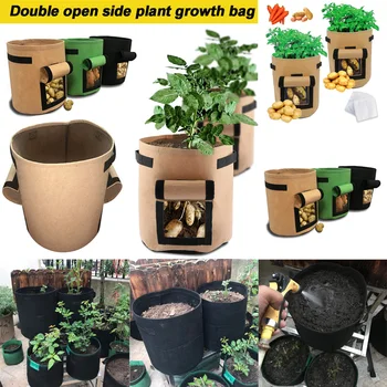 

Plant Grow Bag Seedling Growing Vegetable Pots Garden Supplies Strawberry Plant Bags For Vegetable Tomato Potato Carrot Q30
