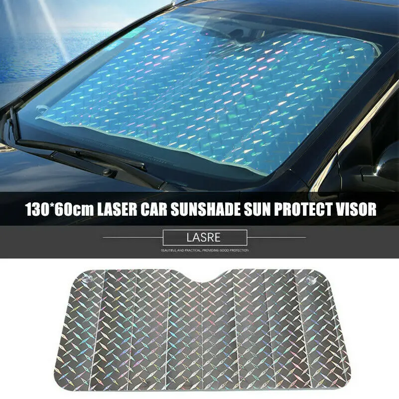 Foldable Laser Sunscreen Sun Block Car Windshield Visor Cover Sunshade Protector