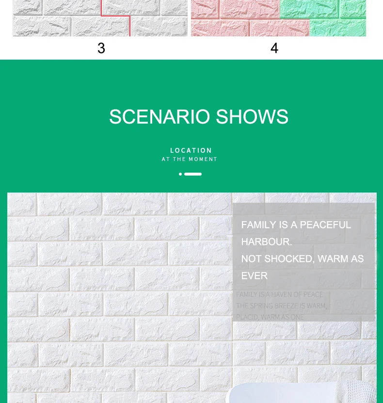 Adesivo de parede 3D, Sala Mural, Quarto decorativo, 10pcs