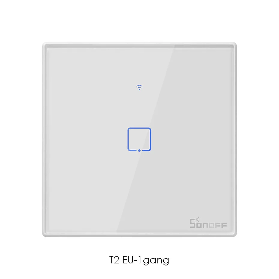 Itead Sonoff T2 ЕС 86 Размеры 1/2/3 комплекта настенных WI-FI выключатель, сенсорный/RF433 МГц/WI-FI дистанционного Управление, работает с Amazon Alexa Google Home - Цвет: 1gang