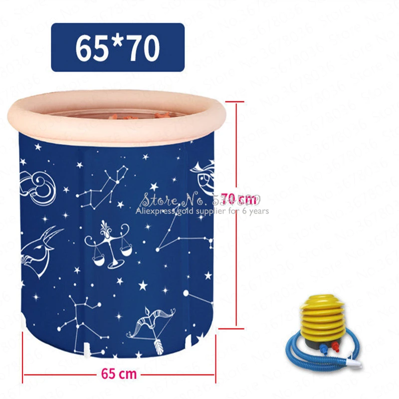 21%Folding Bathtub Home Large Adult Bath Barrel Thickening Children Folding Bucket Inflatable Small Apartment