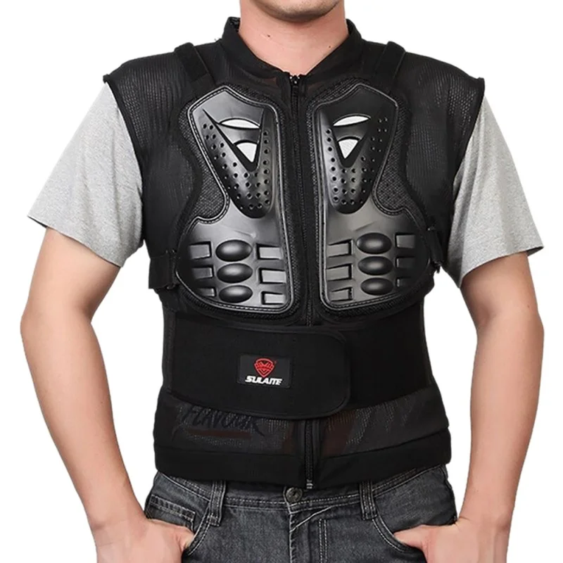 

Drop Men Motorcycle Sleeveless Jacket Armors Motocross Riding Knight Protector Off-road Riding Armor Jacket Back Guard M-3XL