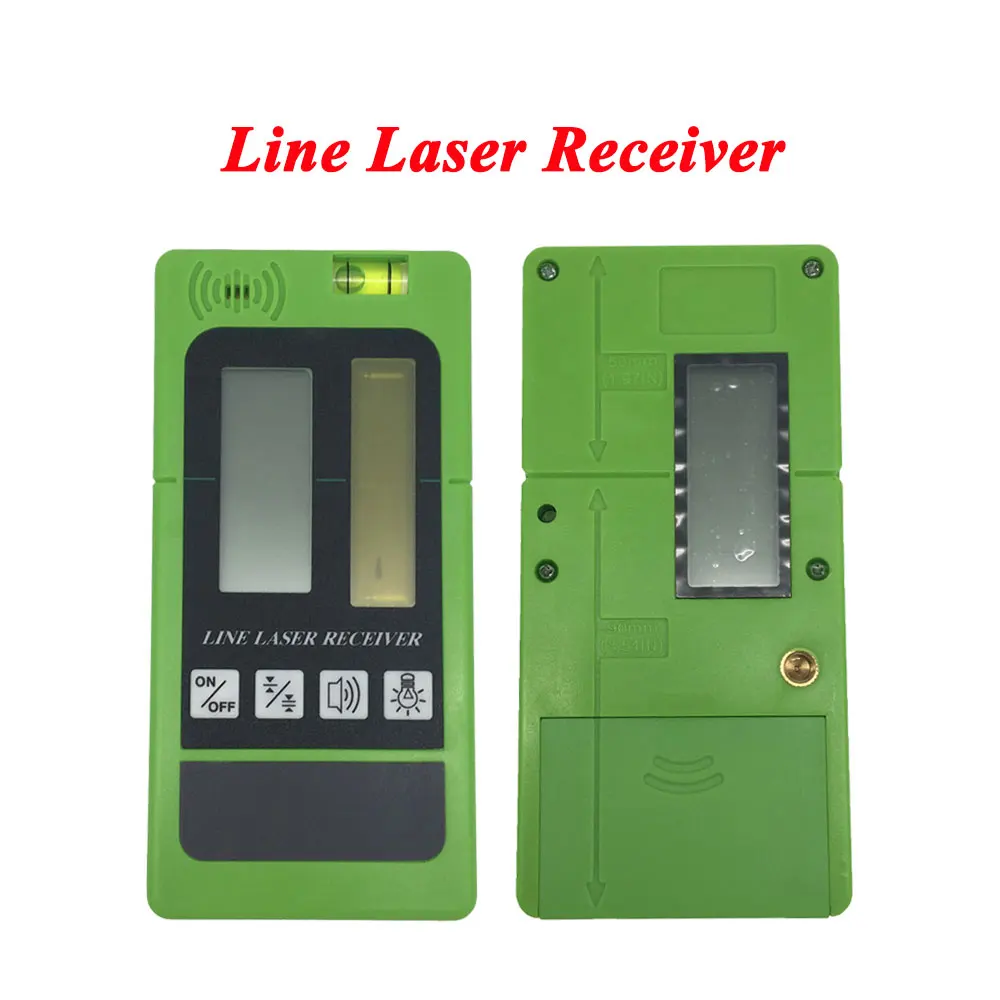 12 линий лазерных уровней зеленый/красный луч наливный 360 горизонтальный и вертикальный крест супер мощный 3D лазерный луч линии - Цвет: line laser receiver