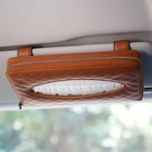 Черный, коричневый, бежевый, солнцезащитный козырек, бумажный чехол для полотенец, для салона автомобиля, аксессуары для укладки, Высококачественная кожаная автомобильная коробка для салфеток