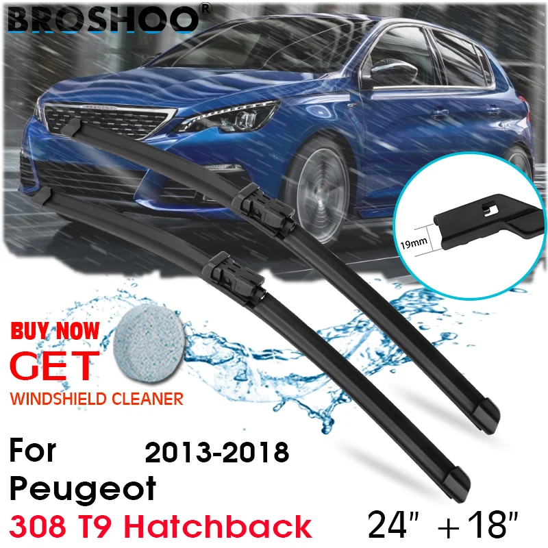 

Car Wiper Blade Front Window Windscreen Windshield Wipers Blades Auto Accessories For Peugeot 308 T9 Hatchback 24"+18" 2013-2018