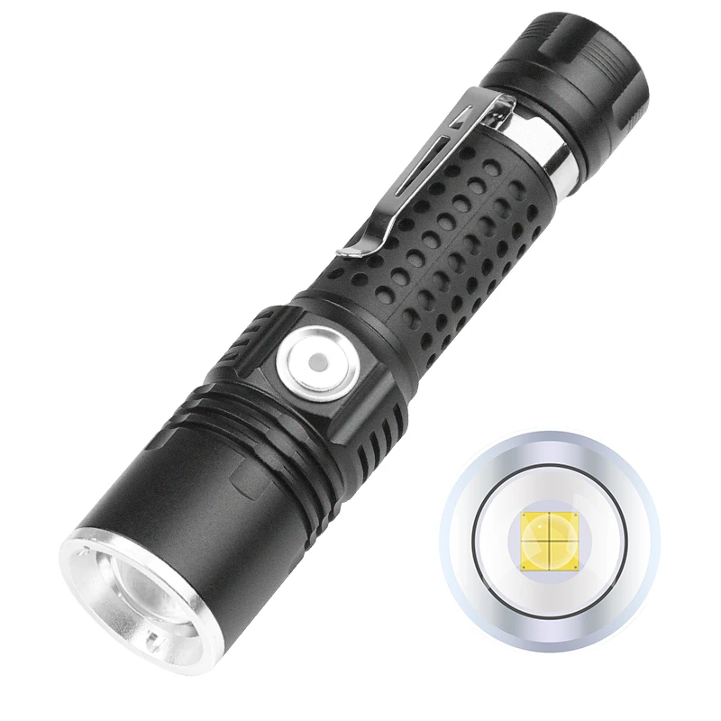 2023 Mini torche LED XHP50 lampe de poche LED super lumineux lanterne  portable 18650 USB Reacharge lampe de poche éclairage de camping en plein  air - AliExpress