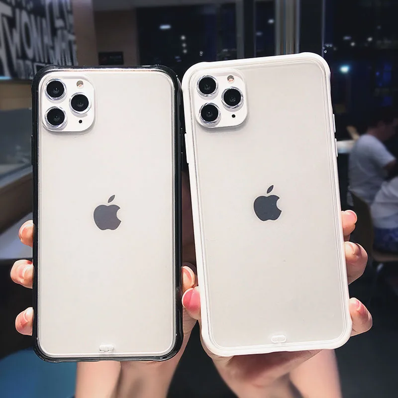 Прозрачный противоударный чехол для телефона iPhone 11 Pro Max X XR Xs жесткий акриловый