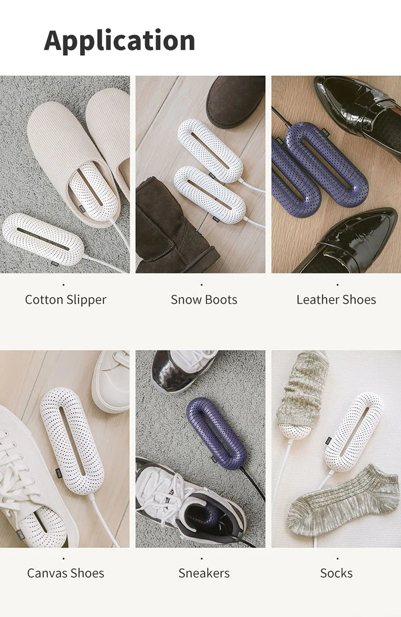 Новая портативная электрическая сушилка для обуви Xiaomi Sothing Zero-One для стерилизации и сушки обуви с УФ-температурой EU/UK/US Plug
