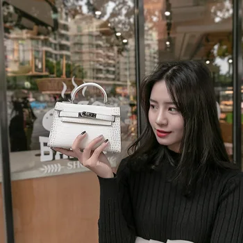 

2020 New Hand Print Pu Bag Mini Kelly Bag Ladies Messenger Emma Handbag Shi Wholesale Birkin Bag