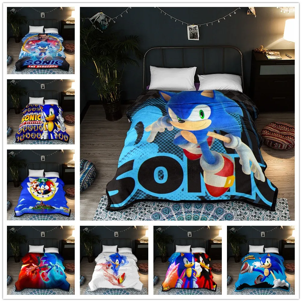 Super Thick Flannel Children Blanket Wearable Fleece Warm Hedgehog Cartoon Bedspread Comtom Acceptable | Дом и сад