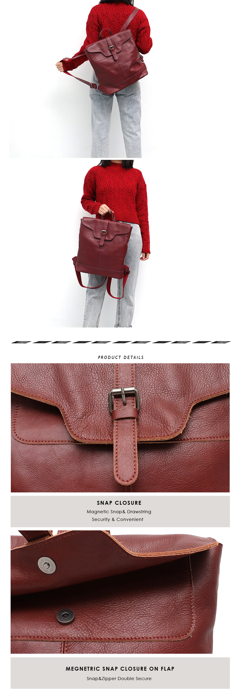 SC винтажные женские рюкзаки из натуральной кожи в английском стиле, большая сумка на плечо, итальянская кожаная сумка с пряжкой, ретро рюкзаки