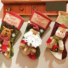 Рождественский чулок мини-носок Санта Клаус Конфеты Подарочная сумка Рождественские елочные игрушки Прямая поставка рождественские подарочные сумки Санта мешки