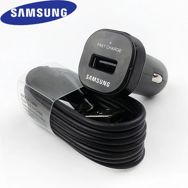 Автомобильное зарядное устройство samsung,, QC3.0, 18 Вт, быстрая зарядка, адаптер питания, usb 3,1, кабель type c для Galaxy S8, S9, S10 PLUS, Note 8, 9, a7