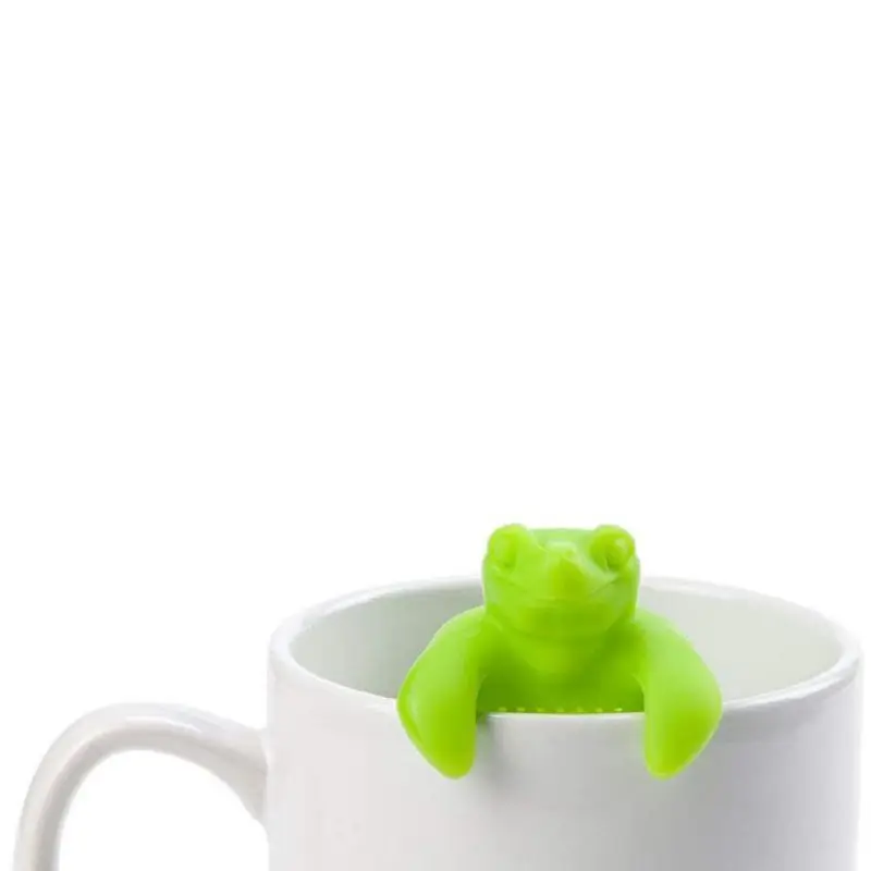 Малый силиконовый черепаха чай пивоваренный инструмент милый чайник кухонный чай черепаха заварка с отверстием хороший чай пивоварения поставки