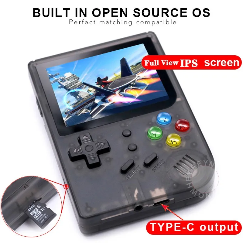 Latest Version 2.8 inch IPS Screen RG300 RetroFW OS Retro Game Console Double System Handheld Game Player Games Emulators inside