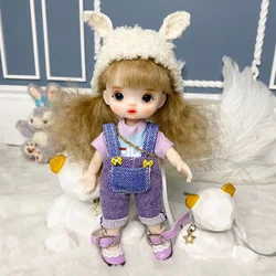 Super Mini poupée princesse 16CM, échelle 1/8, corps entier avec vêtements, jouet cadeau BJD OB11 