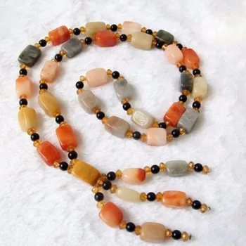 

Natural Gobi Jade Xinjiang Devil City Wucaiwan Colorful Gold Jade Bracelet Bracelet Necklace Sweater Chain