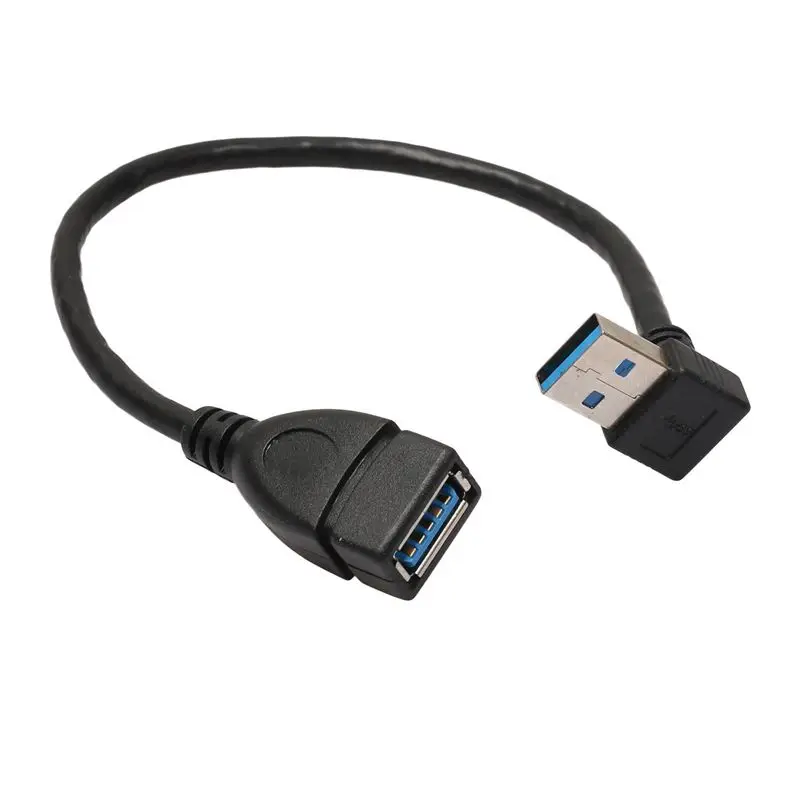 USB 3,0 прямой угол 270 градусов удлинитель адаптер «Папа-мама» шнур, 20 см