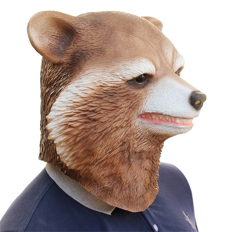 

Guardians of the Galaxy Latex Masks Unisex Movie Cosplay Anime costume Raccoon Prop Adult Animal Party Mask for Halloween