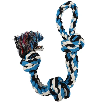 

Pet Toy New Big Dog Bite and Molars Training Decompression Cotton Rope Dog Toy Set Blue White