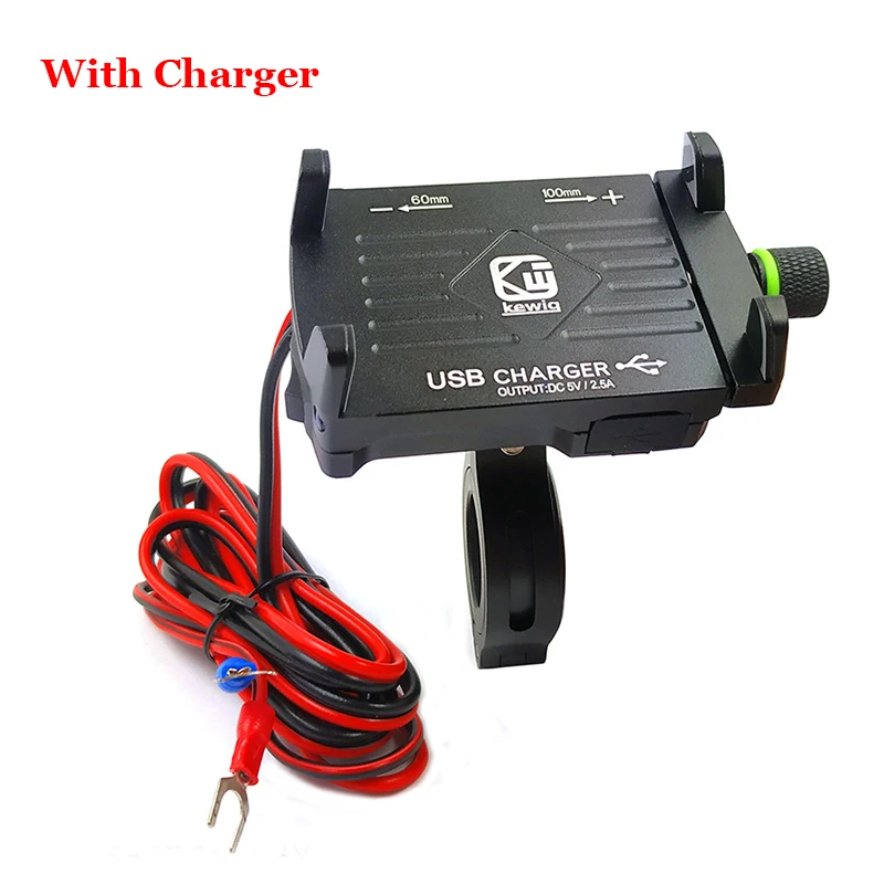 Charging - Black Арвин мотоцикл алюминиевый держатель телефона с USB зарядное устройство Moto руль зарядки Кронштейн Подставка для 3-6,2 дюймов мобильный телефон крепление - Цвет: Charging - Black