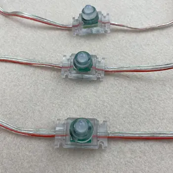 

6 inches(15cm)100pcs/set DC12V/DC5V square/flat WS2811 RGB led pixel node,clear 18AWG)wire,IP68;with 0.2m 13.5mm pigtail