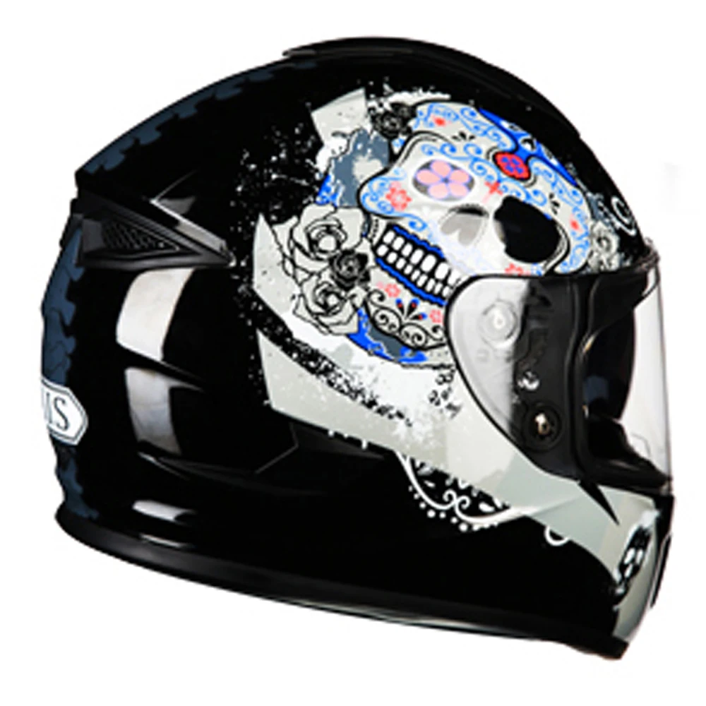 АИС мотоциклетный шлем Casco мотокросса мотоциклетный шлем мото двойной объектив полный шлем в форме черепа мотоциклетный шлем