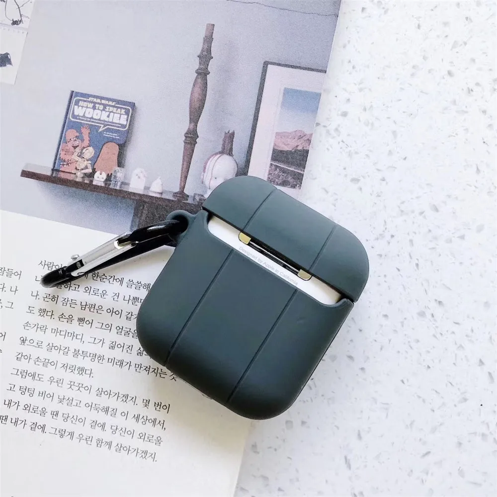 3D портативная игровая консоль переключатель Беспроводная bluetooth-гарнитура для Apple IPhone airpods 1 2 имитация углеродного волокна резиновая коробка