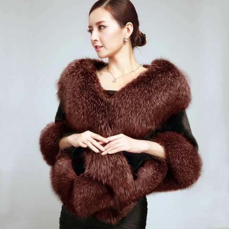 Новое Yfashion женское модное зимнее пальто из искусственного меха мягкая длинная нежная накидка шаль-85
