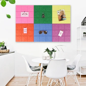 

Nordic Style Full-Adhesive Color Felt Photo Wall Sticker Message Jiugongge Home Photos Show Wall Decoration