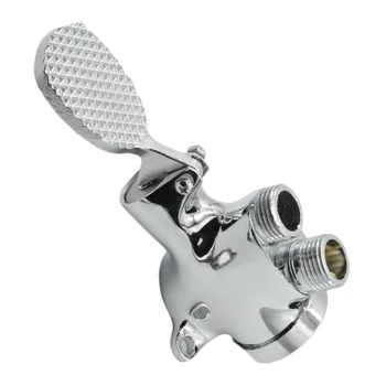

Faucet Copper Floor Foot Pedal Control Switch Tap Valve Faucet Basin Single Cold Water1 Pc Switch Control By Floor Foot Pedal