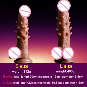 Very Soft Silicone Thorn Vibrator Dildo Artificial Male Penis Dick Female Masturbator Big Dildo Adult Sex Toy For Women/lesbian 3