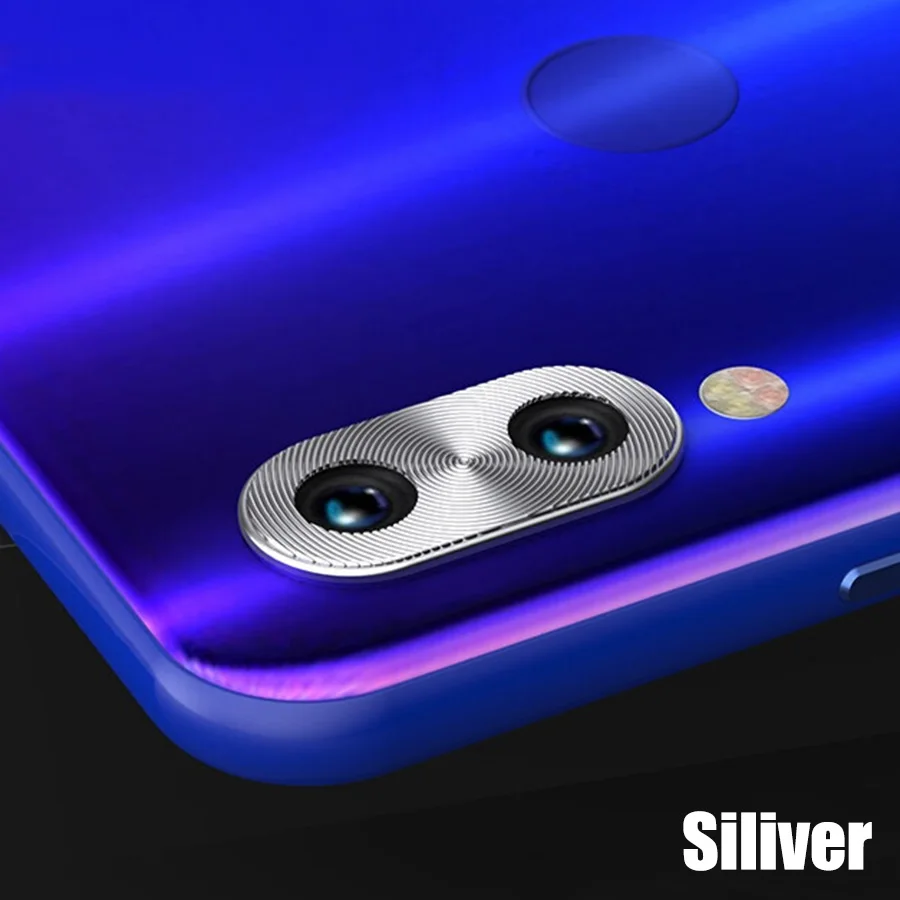 Защитное кольцо для объектива камеры Xiaomi mi 9T 8 9 SE A2 A3 CC9 mi x 3 Red mi Note 8 7 K20 Pro защитный чехол для объектива камеры - Цвет: Silver