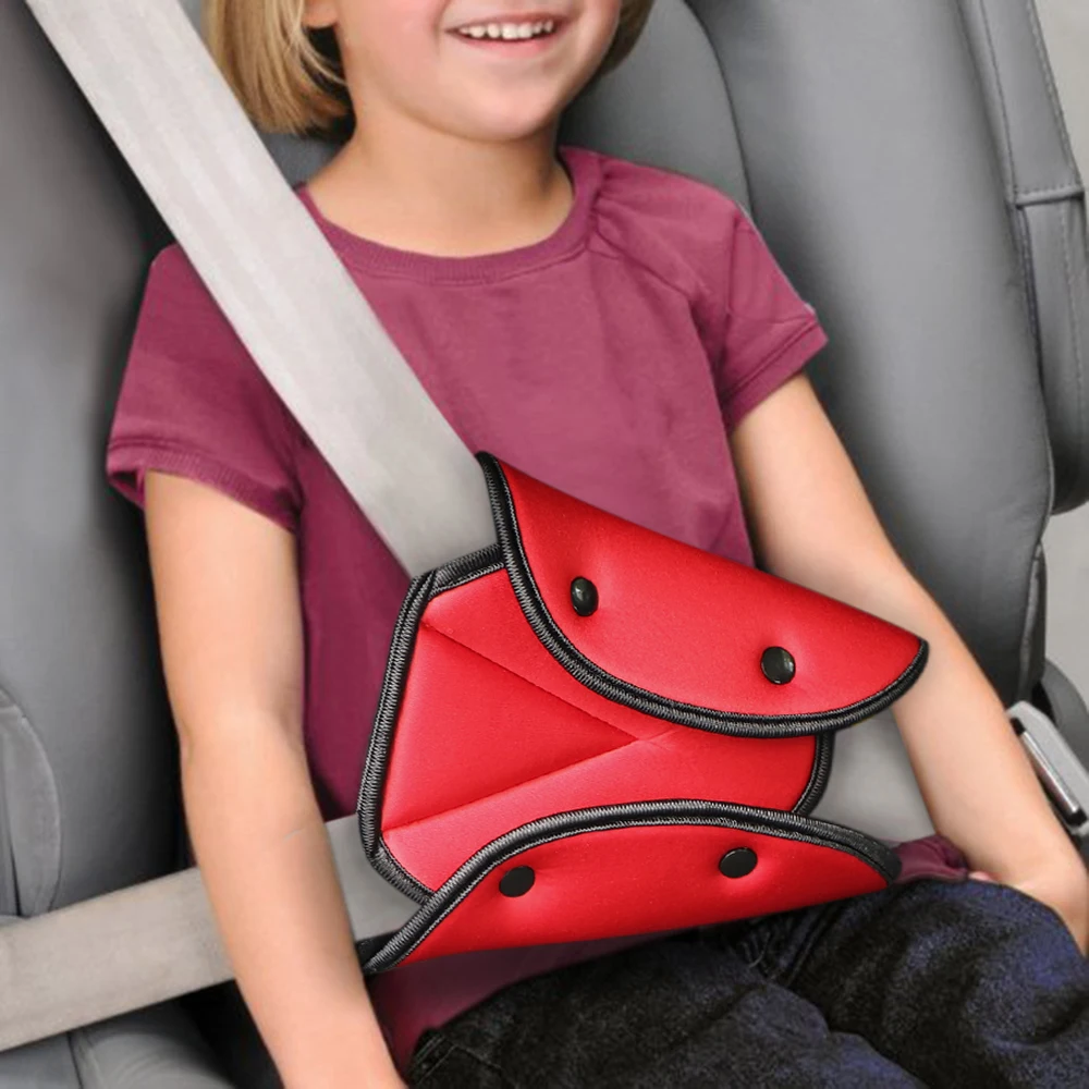 

Car Seat Safety Belt Cover Sturdy Adjustable Triangle Safety Seat Belt Pad Clips Baby Child Protection Car-Styling Car Goods