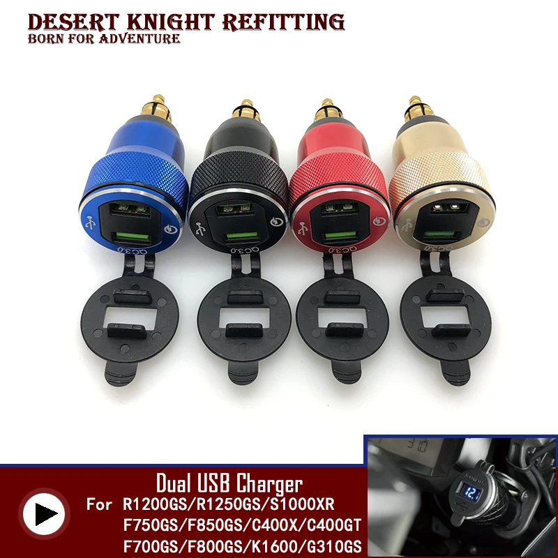 Per Triumph Tiger 900 Bmw C400X F900R F900Xr Duti Multistrada 950 1260 Din Hella Qc3.0 Presa Doppia Per Caricabatterie Per Moto Usb