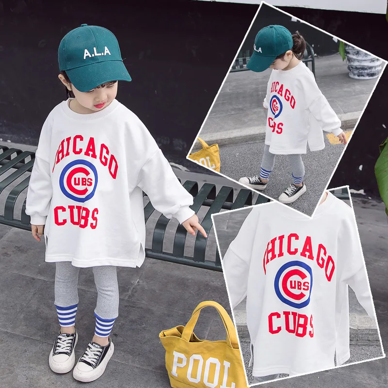 

Girl'S Suit Spring Clothing 2019 New Style Baby Western Style Fashionable Children Korean-style Sports Two-Piece Set